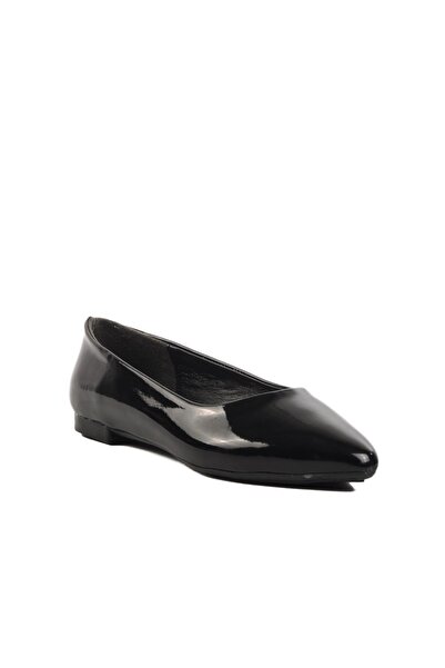 AYAKMOD 209118 Z Crna lakirana koža Lagan Žene Baletanke