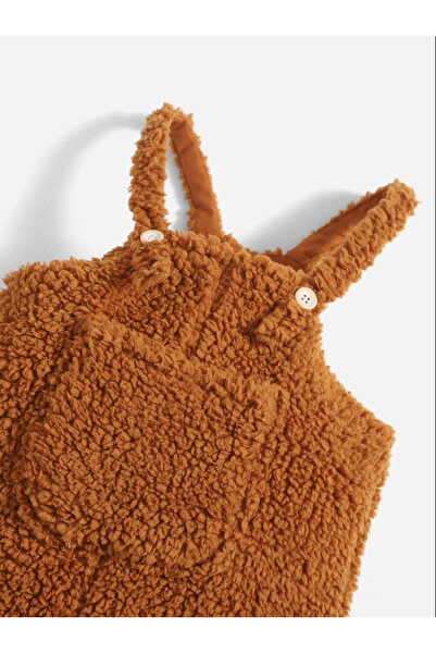 nurbeli X İpek Atlas Kız Erkek Bebek Ve Çocuk Peluş Salopet Tulum