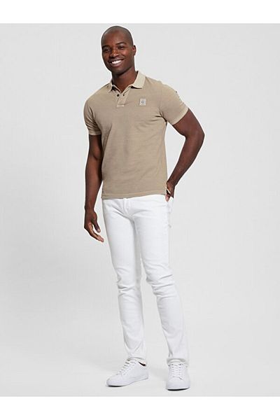 Guess Πλυμένο ανδρικό μπλουζάκι Polo Slim Fit