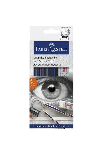 Faber Castell Faber-Castell Goldfaber Graphite Pencil, 6 Strengths, With Eraser And Sharpener