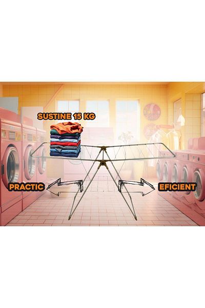 ertone Sušička prádla Amigo ERTONE G92U, nosnost 15 kg, výška 92 cm, rozměry 58 x 101 cm, kovový rám