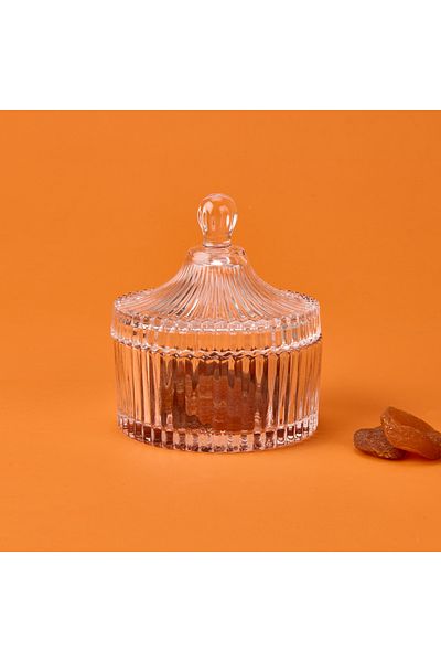 AROW Crystal Glass Sugar Bowl - Transparent - 7 cm