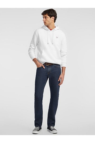 Guess Jeans Gj Hood Slim Mini Triang Sweat Hanorac alb pentru bărbați M4yq22k9v31-g011