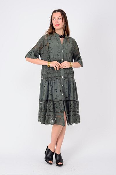 Park Moda 24029 FISTO ΛΕΠΤΟΜΕΡΗ ΦΟΡΕΜΑ ΔΑΝΤΕΛΕΣ MIDI