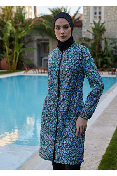 Mayovera Paraşüt Desenli Tek Üst Mayo