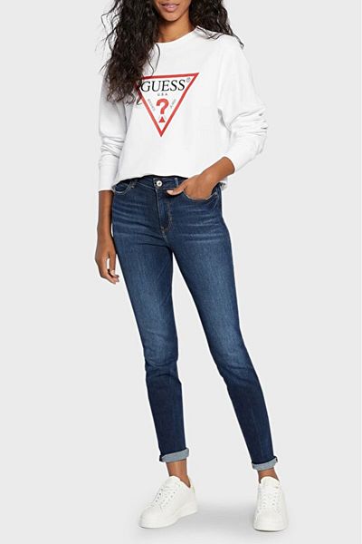 Guess Hanorac alb pentru copii