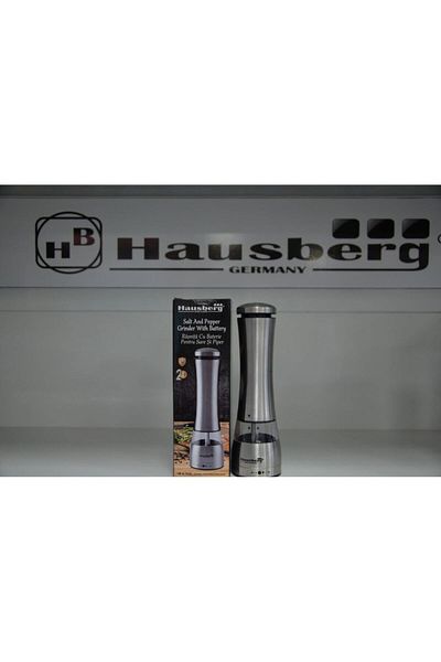 Hausberg Mlýnek na sůl/pepř Hausberg HB-H7650, elektrický, tělo z nerezové oceli 22 cm