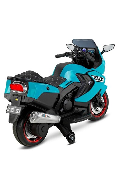 toysclub BABY HOPE 438A XMX-316 LED ISIKLI TEKER AKULU MOTOR 12V TURKUAZ