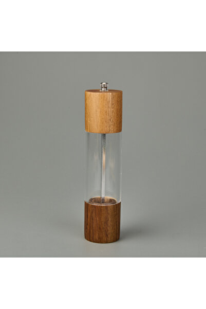 AROW Akasya Büyük Boy Baharat Öğütücü - Açık Kahverengi / Şeffaf - 15 cm