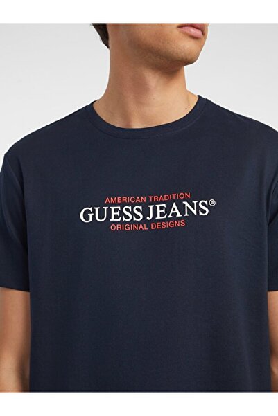 Guess Ανδρικό μπλουζάκι με κανονική εφαρμογή τζιν