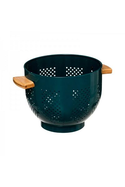 FİVE Metal colander with handles, Modern Color Blue, 22 cm