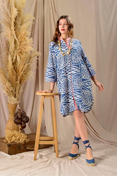 Park Moda ROCHIE SCURTĂ DETALIE MARIN GARNIT