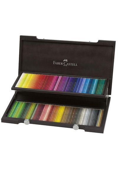 Faber Castell Set of 120 Faber-Castell Polichromos Colored Pencils in Wooden Box