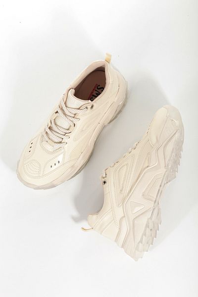 Modabuymus Alba Cream Color Sneaker Casual Women's Sports Shoes