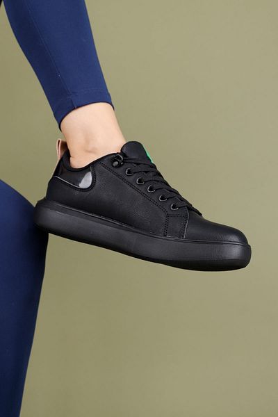 Getcho Pantofi sport negri Fuka de damă BNI-11166