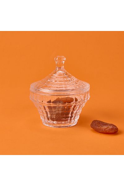 AROW Crystal Round Glass Sugar Bowl - Transparent - 6 cm