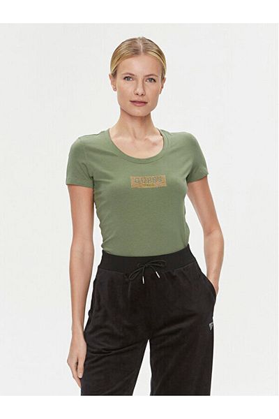 Guess Green Crew Neck Women's T-Shirt - W4Ri33J1314-G831
