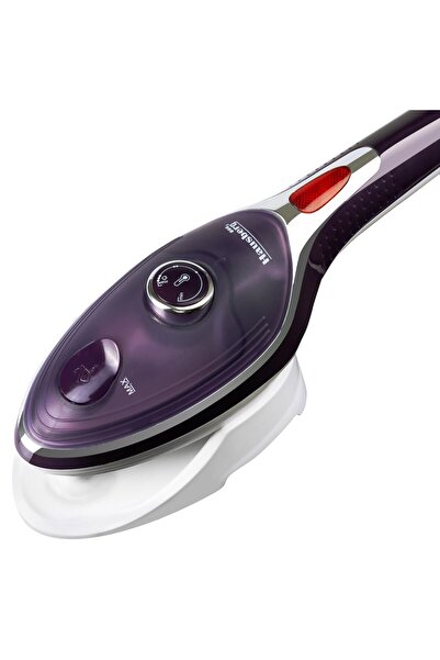 Hausberg Fier de calcat vertical cu talpa ceramica HB-7885MV ,1100 W , accesoriu detasabil cu 2 perie, Mov