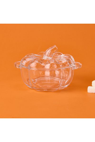 AROW Glass Sugar Bowl with Handle - Transparent - 10 cm