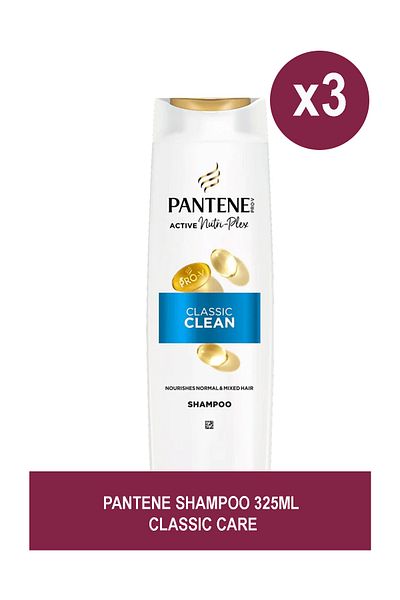 Pantene SHAMPOO 325ML CLASSIC CARE X 3