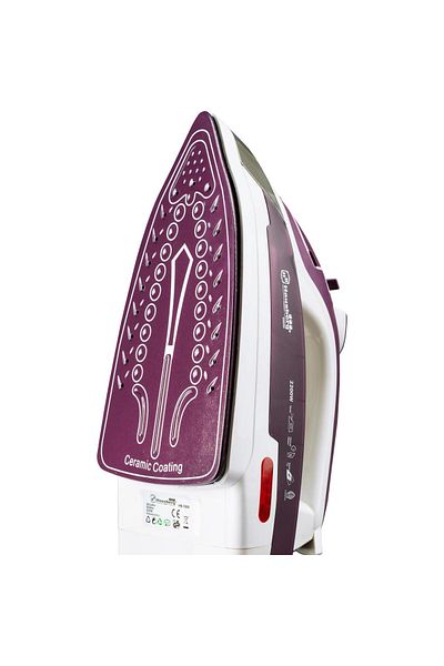 Hausberg Fier de calcat Hausberg HB-7809MR, Ultra Slide, Talpa Ceramica, 2300W, 390ml, Alb/Maro