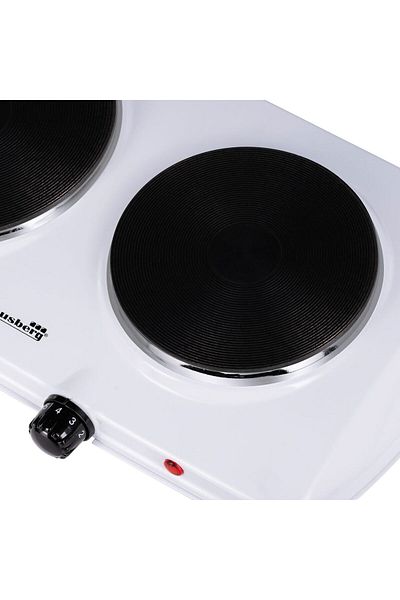 Hausberg Elektrická varná deska Hausberg HB-520AB, 2500 W, vybavená 2 tlačítky teploty, bílá