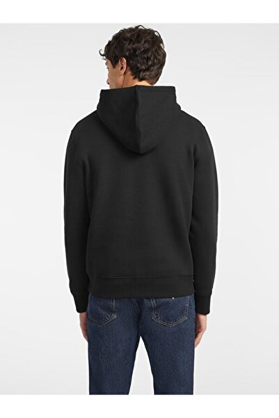 Guess Мъжки черен емблематичен суичър