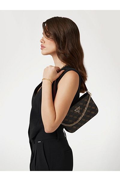 Guess Noelle Mini Top Zip Shoulder Dámská Hnědá Mini taška Hwql7879720-bro