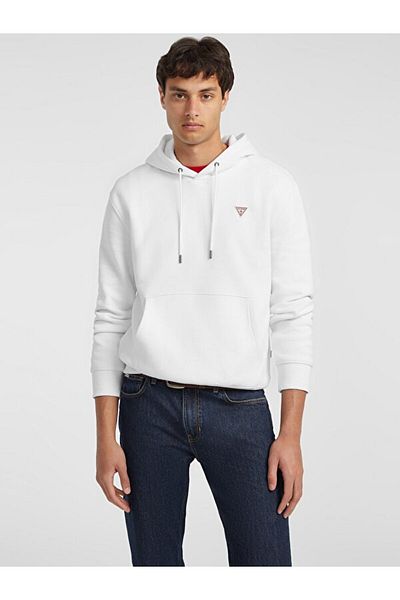 Guess Jeans Gj Hood Slim Mini Triang Sweat Hanorac alb pentru bărbați M4yq22k9v31-g011