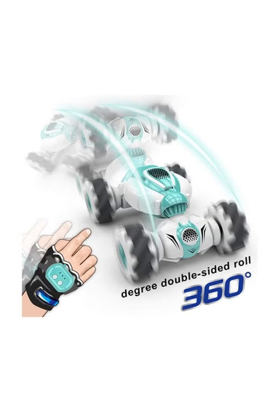 COOYA 2.4GHz 4WD Stunt Car, Electric Toy with Watch Gesture Sensor, 360 Flips and Double Sided Rotating