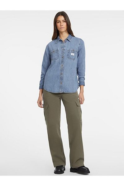 Guess Blugi Cămașă din denim pentru femei