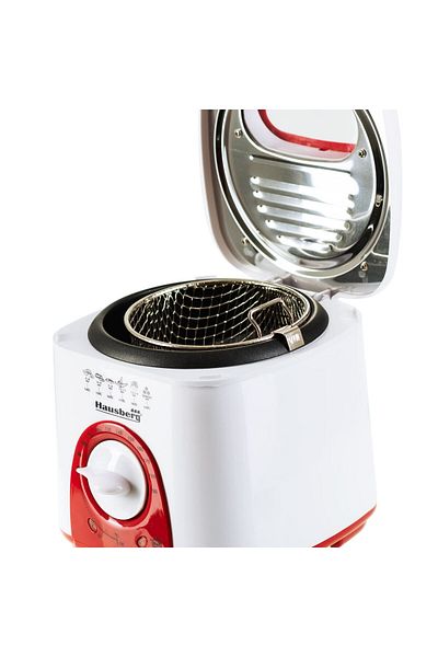 Hausberg Fritéza Hausberg HB 1320 AR, 950 W, 1 l, bílá/červená