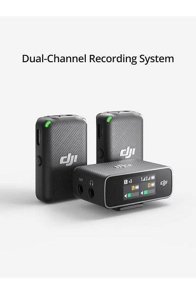 DJI Mic (2 TX + 1 RX Charging Case), Wireless Lavalier Microphone