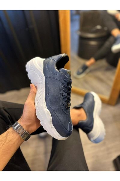 Knack Navy Blue High Sole Casual Shoes - N75