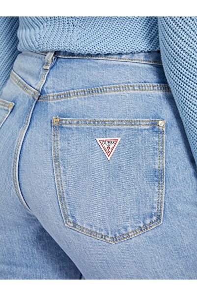 Guess MOM JEAN Kadın Mavi Jeans W2YA21D4NH6-AULI