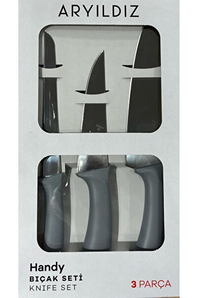 Aryıldız ARYILDIZ HANDY BIÇAK SETİ 3 LÜ GRİ ZEV82271