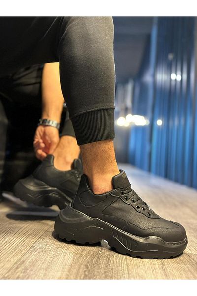 Knack High Sole Casual Shoes N75 Black (Black Sole)