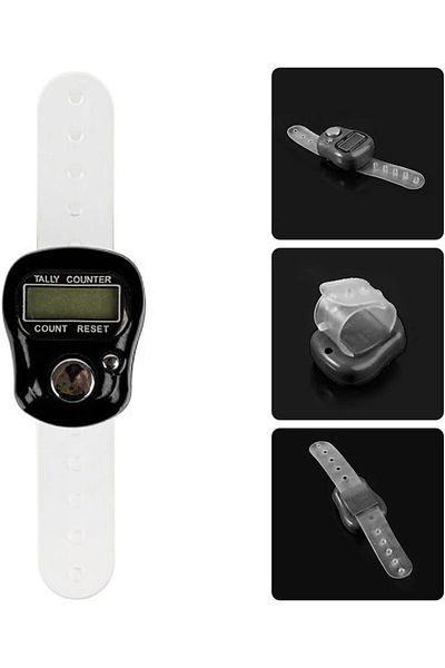 AWH Mini Digital Finger Counter – LED Electronic Clicker, Resettable Hand Tally Counter