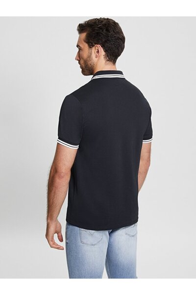 Guess Ss Sports Pique Trng Men's Navy Blue T-Shirt M2Gp34Kars0-G7V2