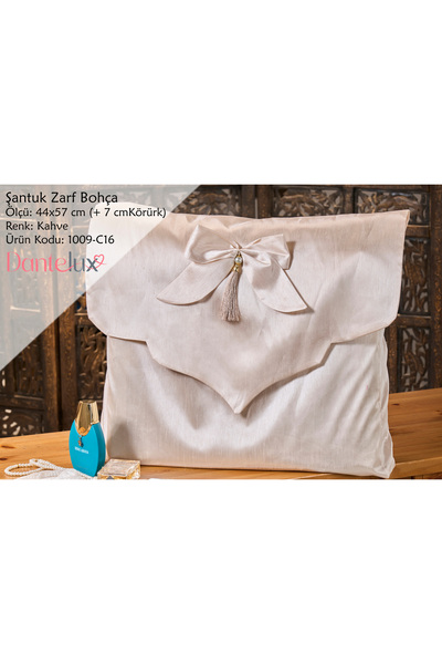 Dantelux Кафяв османски копринен плик Bohça 81440-c03 с елегантен и изтънчен дизайн