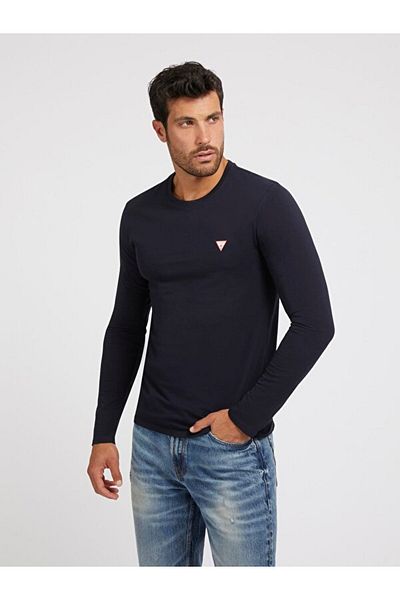 Guess Men's Cn Ss Core Navy Blue T-Shirt