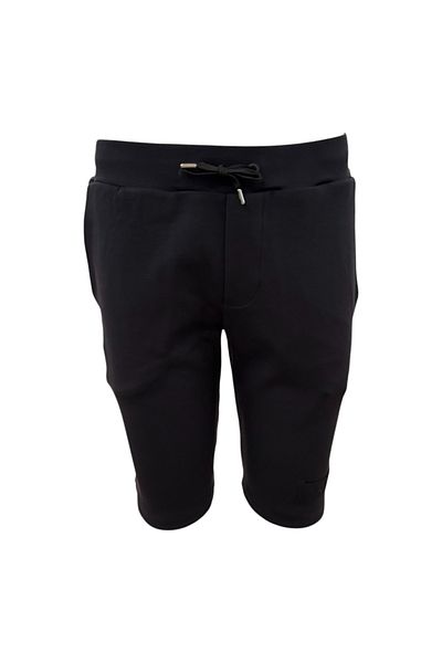 PAUL&SHARK Men's Elastic Waist Logo Regular Fit Cotton Black Shorts 25411850 -011