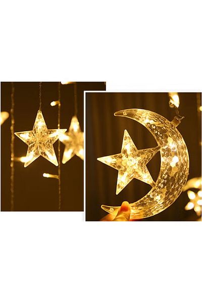 fulina 2.5 M Star Moon LED Fairy Lights,premium PVC wire,protection against accidental burns Yellow
