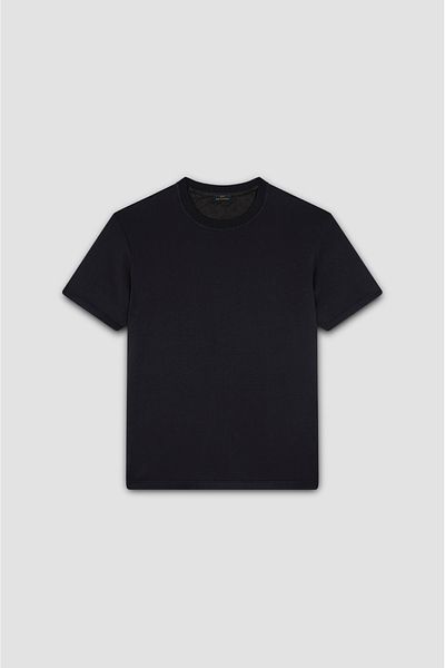 PAUL&SHARK Men's Lapel Collar Red 100% Cotton Black T-Shirt 25411006 -011