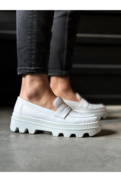 Knack 779 Model High-Top White Classic Shoes