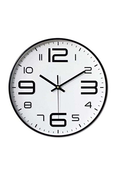 COOYA Wall Clock,Silent, Black Three-Dimensional Numbers Dial,Precise Quartz Movement,For Decorating Room