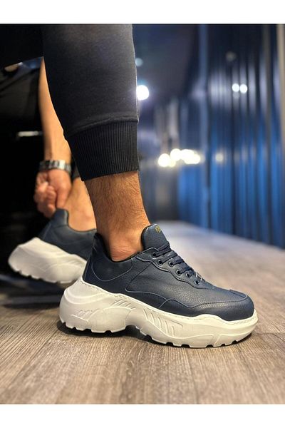 Knack Navy Blue High Sole Casual Shoes - N75