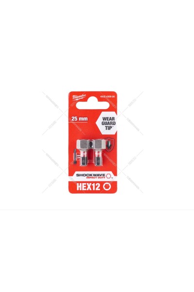 Milwaukee Hex12 2'Li Bits  Uç