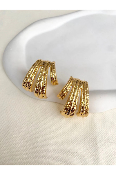 Nilperi Zra Model üçlü tasarım ithal küpe