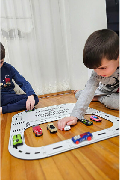 kutuTR Oyuncak Araba, Araç Parkuru Puzzle -Eğitici Ve Eğlenceli Yol Yapım Ahş...
